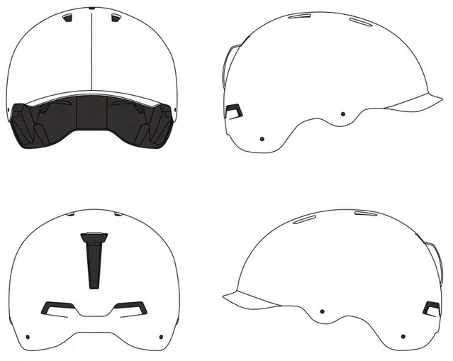 滑雪头盔绘画图片